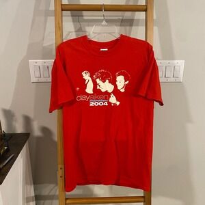 Clay Aiken Independent Tour 2004 T Shirt Red Gildan Ultra Cotton Mens Medium